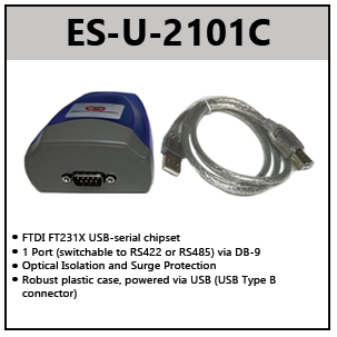 USB TO RS422/RS485 ADAPTERS W/OPTICAL ISOLATION (FULL SPEED)