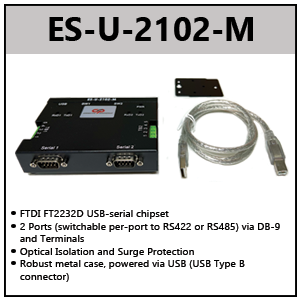 USB TO RS422/RS485 ADAPTERS W/OPTICAL ISOLATION (FULL SPEED)